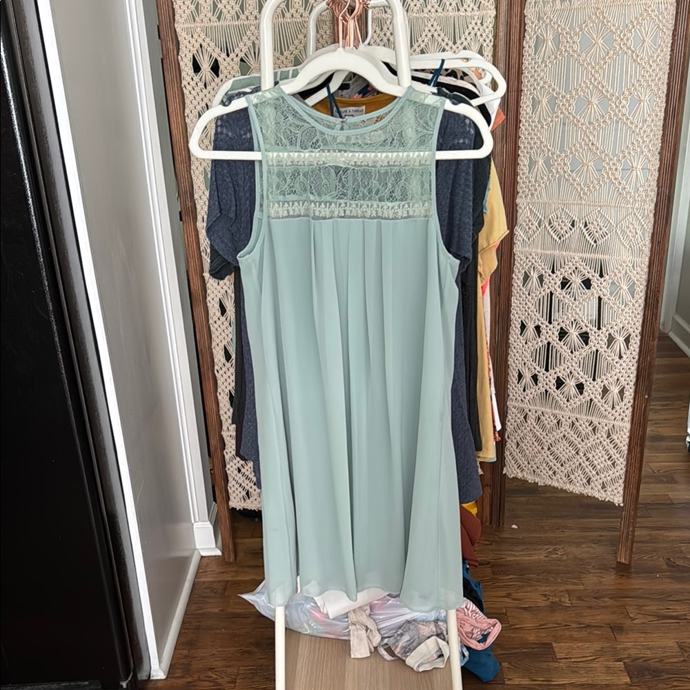 BCBGeneration Mint Green Lace Mini Dress